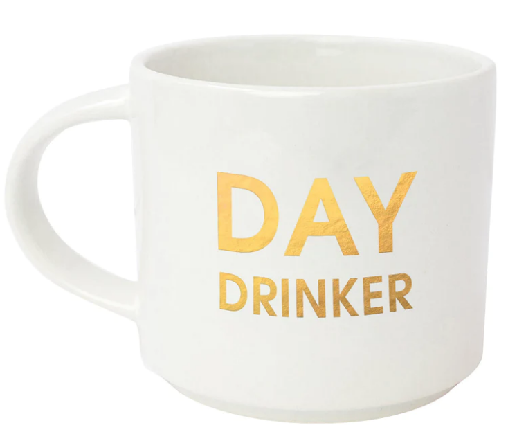 DAY DRINKER GOLD METALLIC MUG